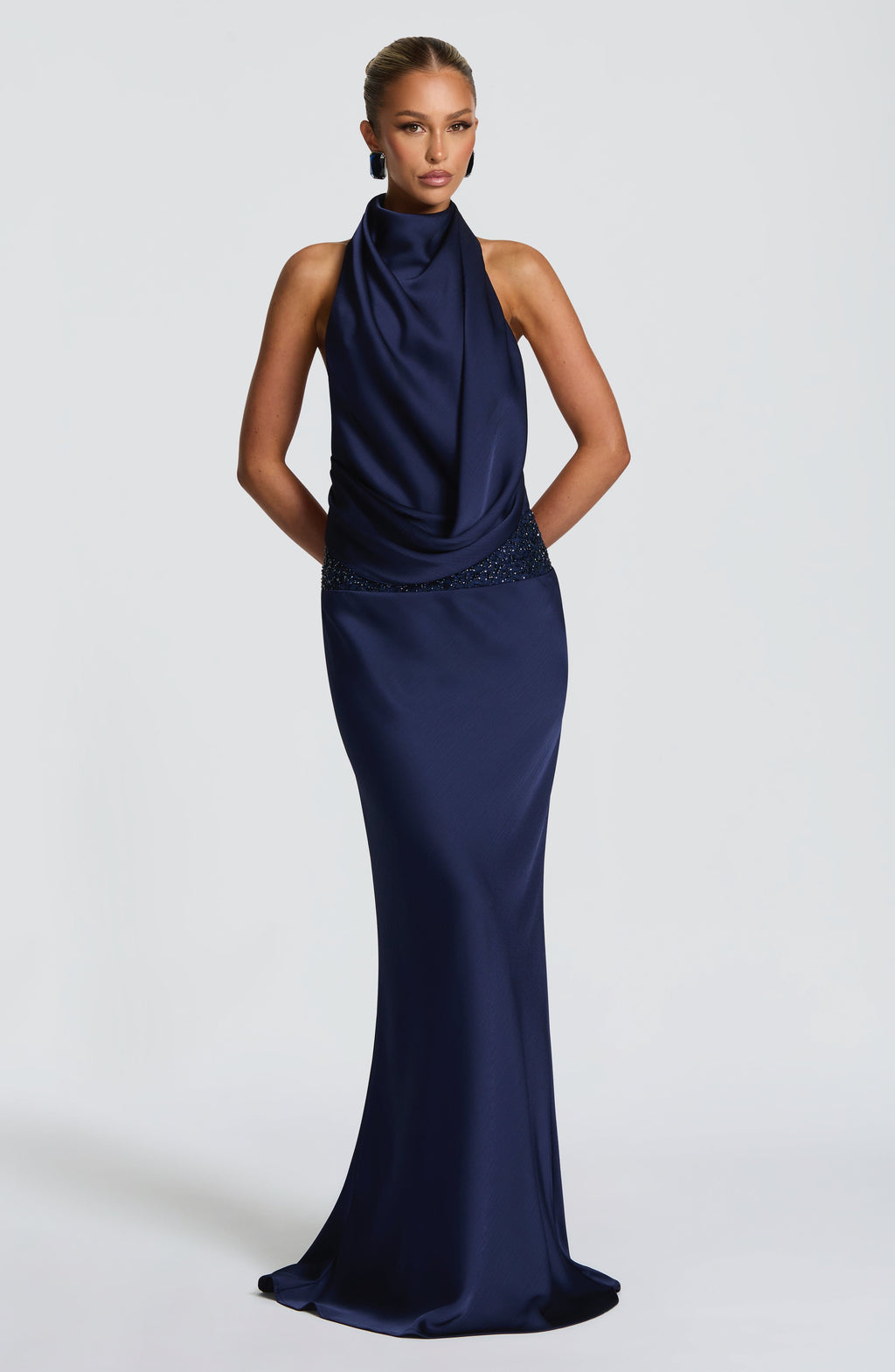 Sukienka maxi Armelle – granatowa