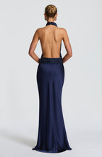 Sukienka maxi Armelle – granatowa