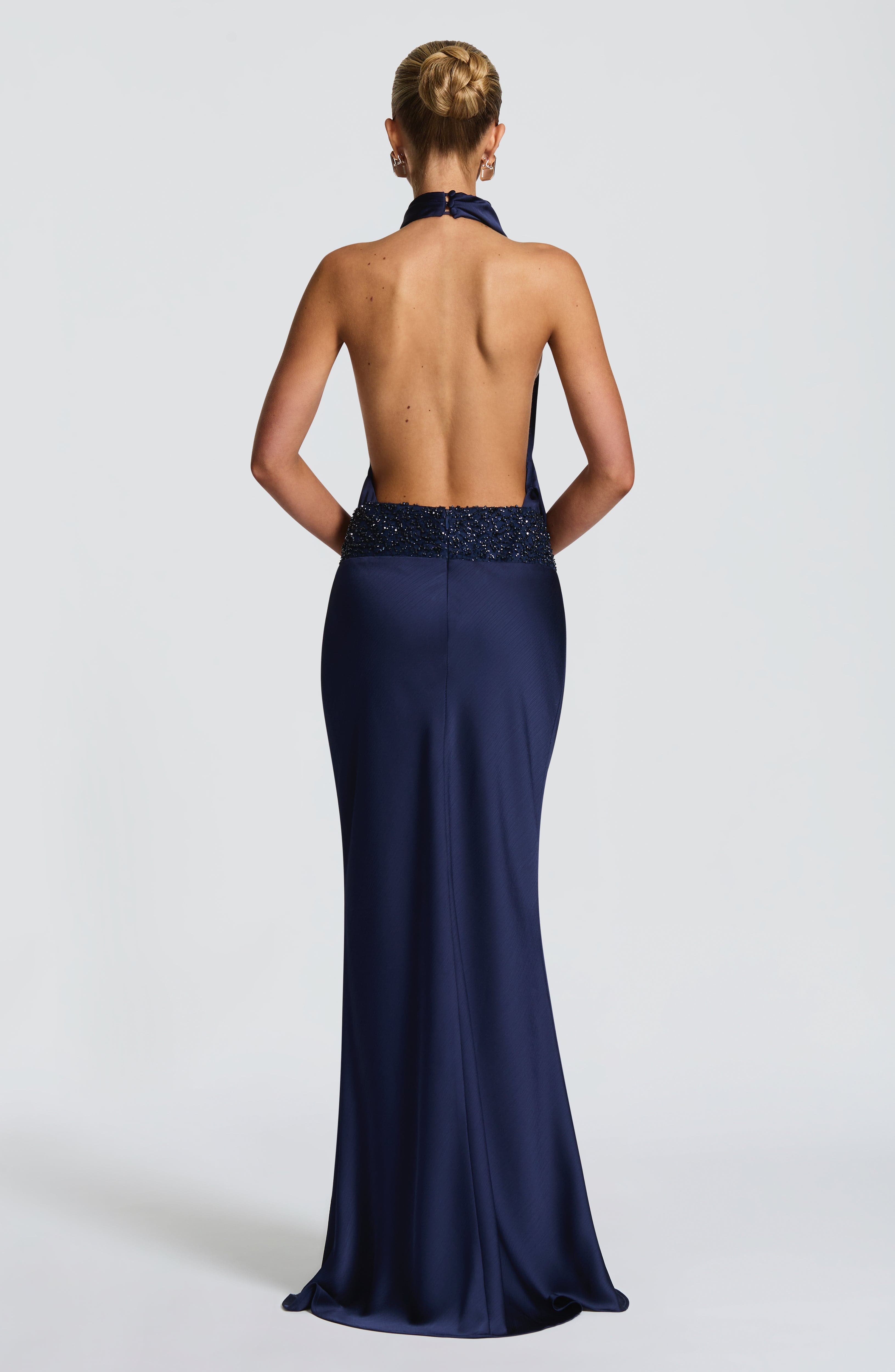 Sukienka maxi Armelle – granatowa