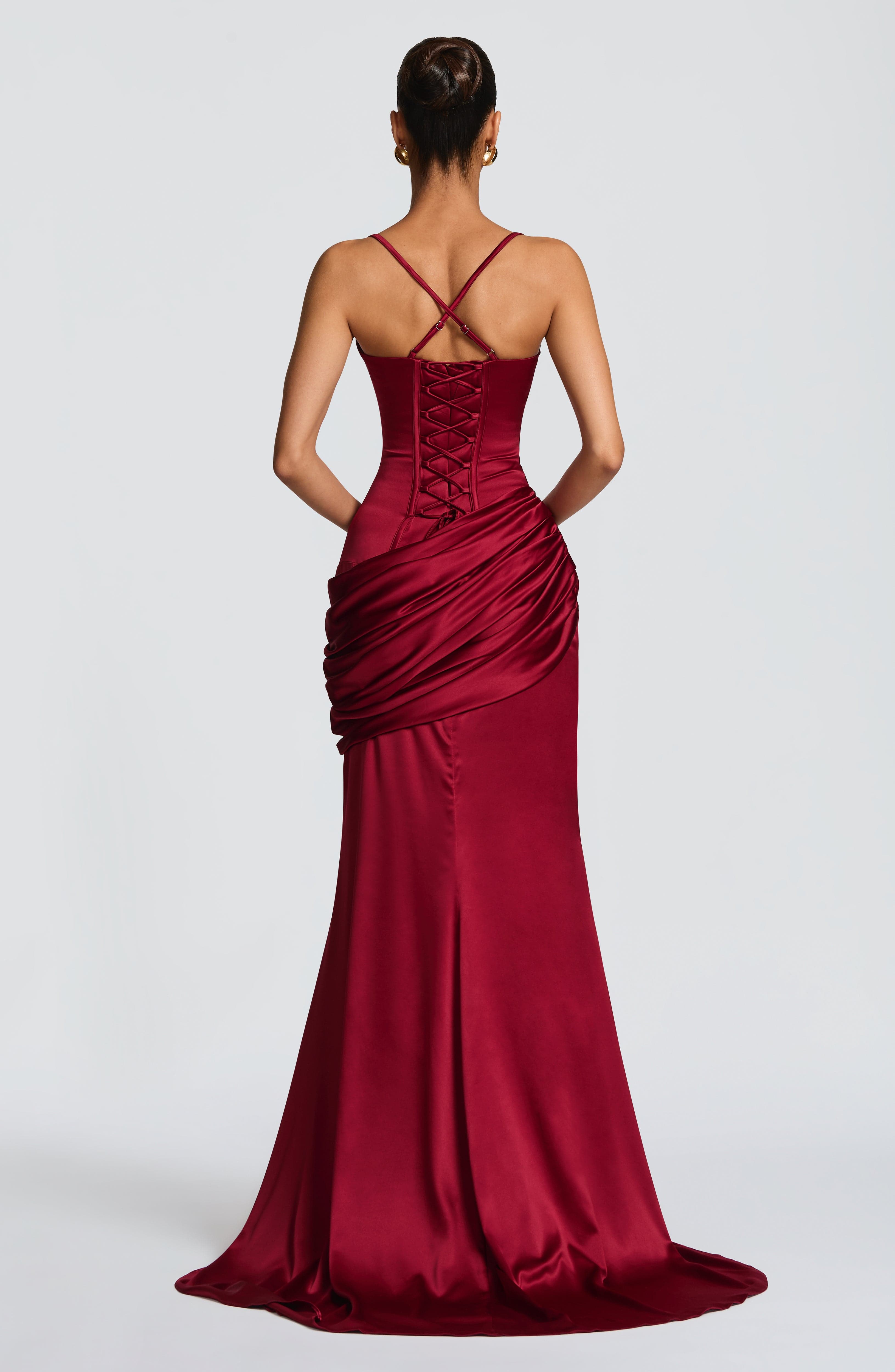 Suknia Connie – burgundowa