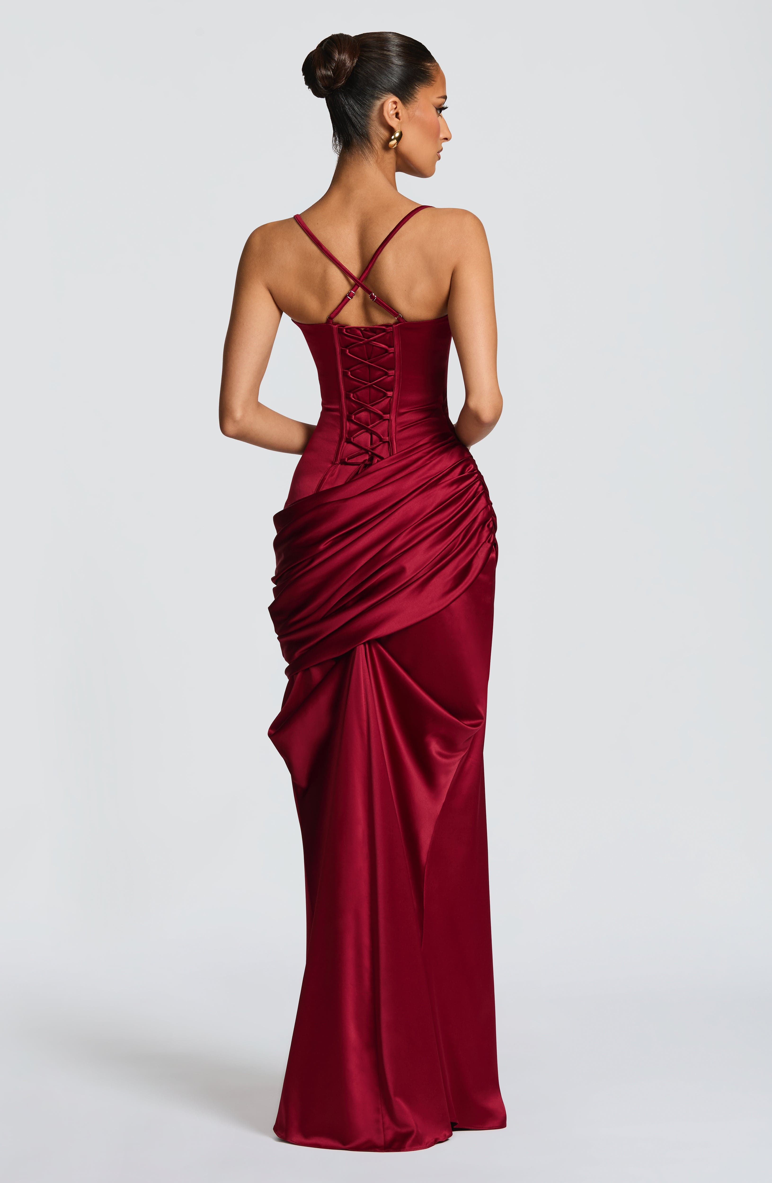 Suknia Connie – burgundowa