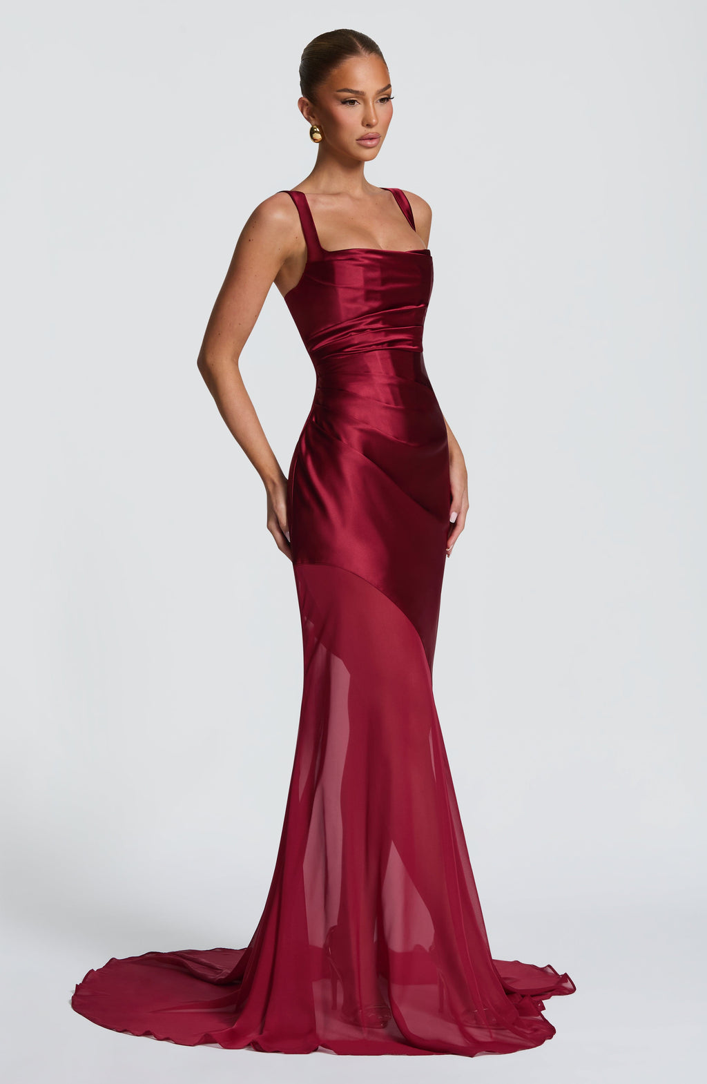 Suknia Eliza – burgundowa
