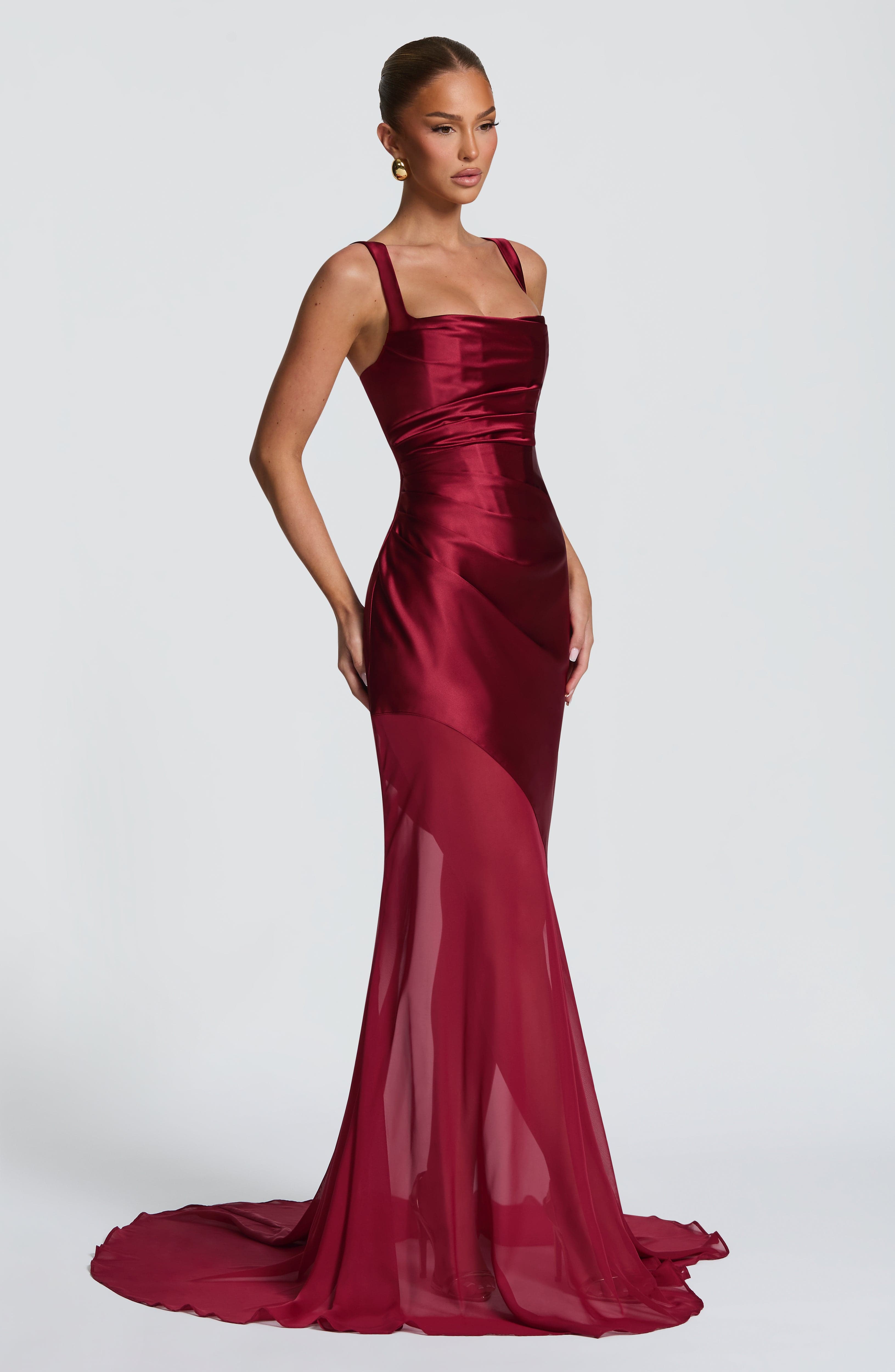 Suknia Eliza – burgundowa