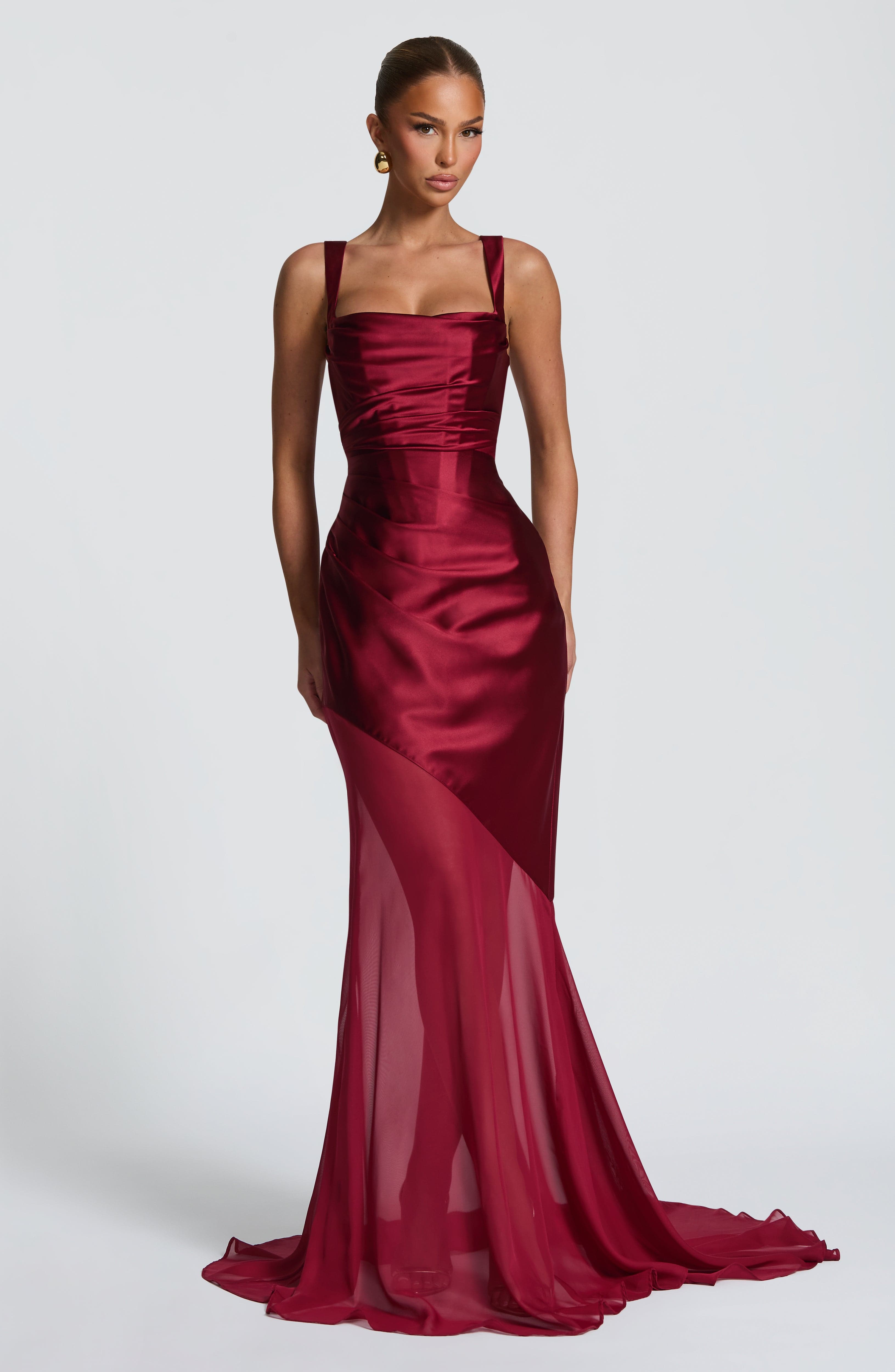Suknia Eliza – burgundowa