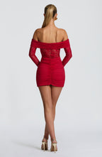Sukienka mini Sauline – czerwona