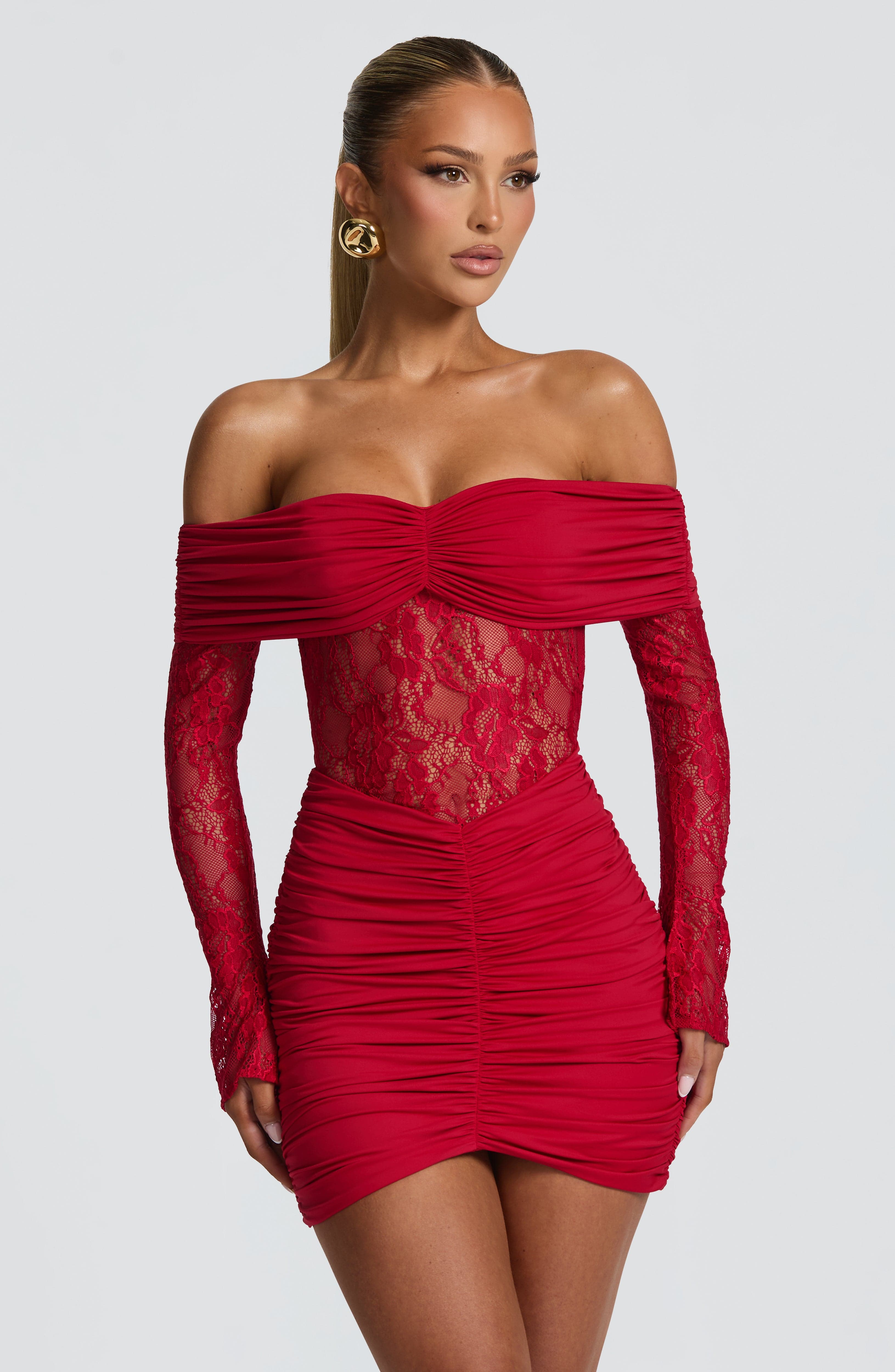Sukienka mini Sauline – czerwona